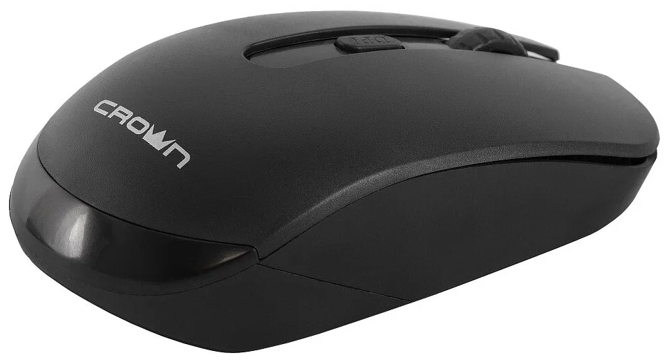 Мышь беспроводная Crown CMM-336W черный, 1600 dpi, радиоканал, USB, кнопки - 4