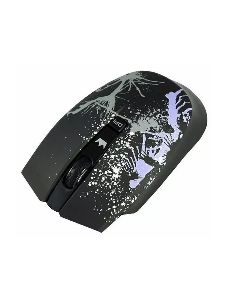 Мышь беспроводная Crown CMM-930W черный, 1600 dpi, радиоканал, USB, кнопки - 4