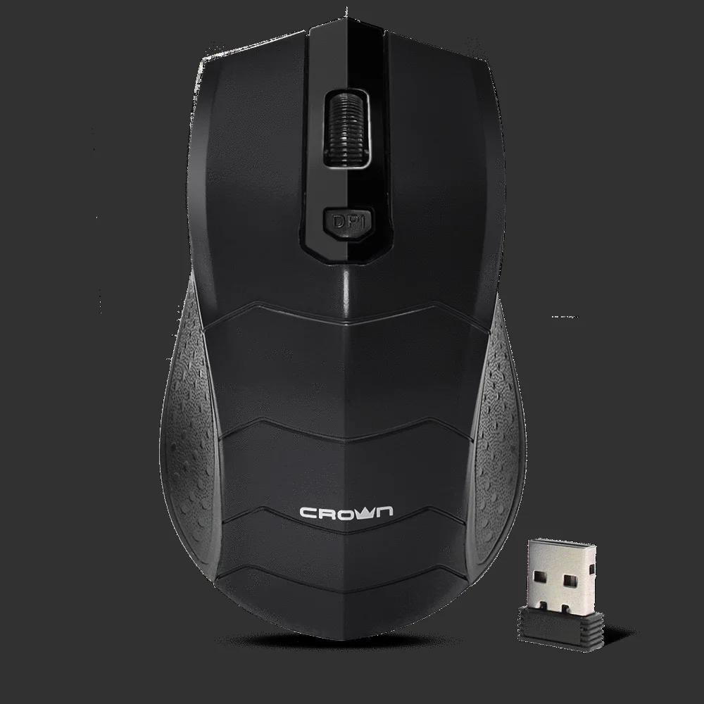Мышь беспроводная Crown CMM-934W красный/черный, 1200 dpi, радиоканал, USB, кнопки - 4
