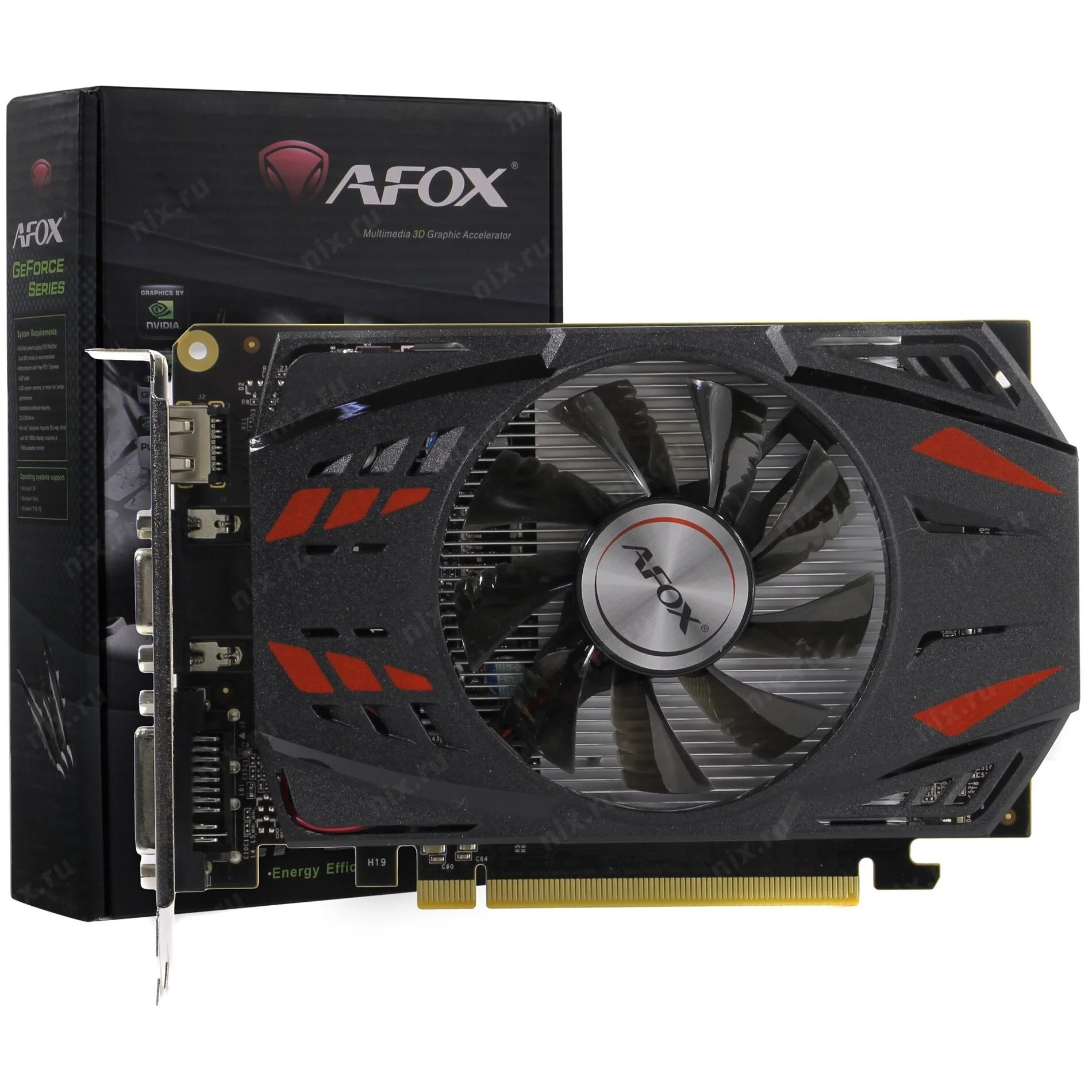 Видеокарта AFOX Geforce GT730 4Gb GDDR5 128Bit DVI HDMI VGA ATX Single Fan
