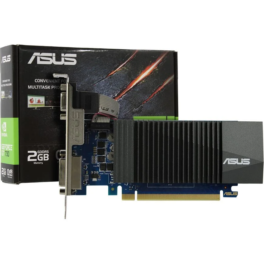 Видеокарта Asus GT730-SL-2GD5-BRK nVidia GeForce GT 730 2048Mb 64bit GDDR5 902/5010 DVIx1/HDMIx1/CRTx1/HDCP PCI-E Ret