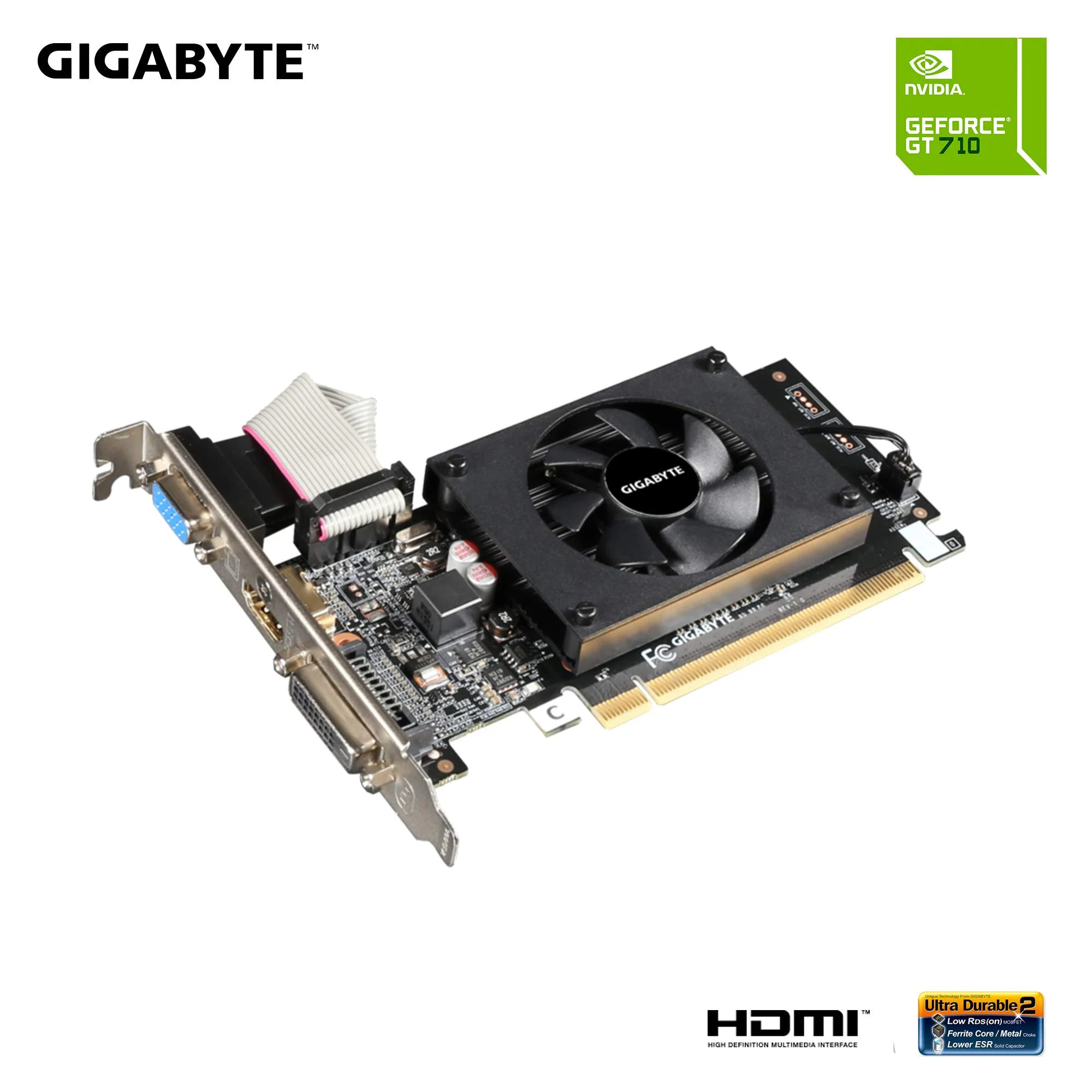Видеокарта Gigabyte GV-N710D3-2GL V2.0 PCIE8 GT710 2Gb GDDR3