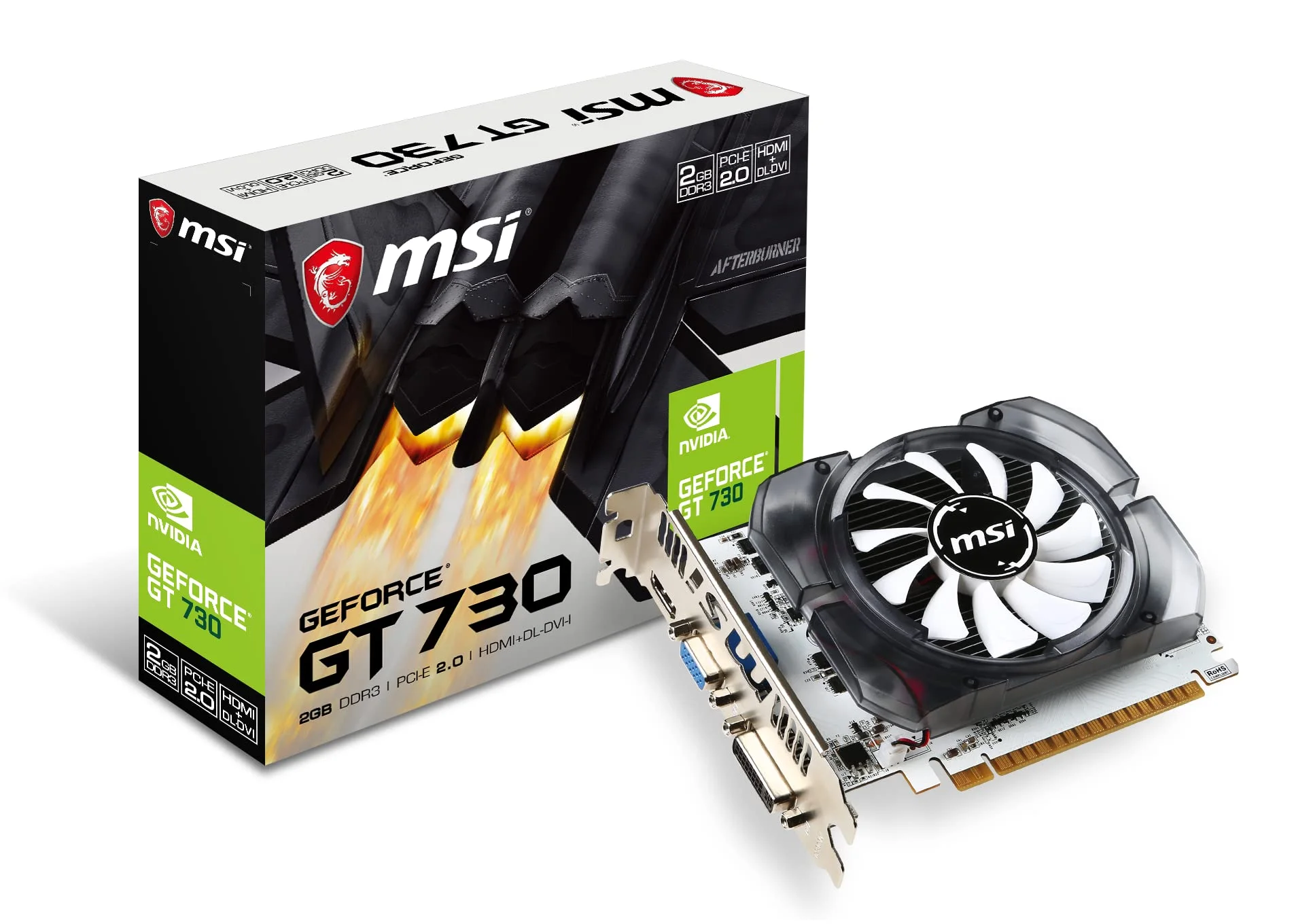 Видеокарта MSI N730-2GD3V3 GT 730 2048Mb 64 GDDR3 902/1600 DVIx1 HDMIx1 CRTx1 HDCP Ret
