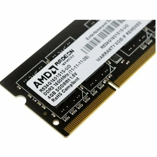 Оперативная память AMD Radeon R5, DDR3, 4Gb (1x4GB), 1600MHz, CL11, SO-DIMM