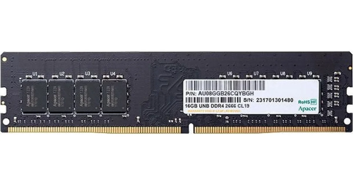 Оперативная память Apacer, DDR4, 4GB (1x4GB), 2666MHz, CL19, SO-DIMM