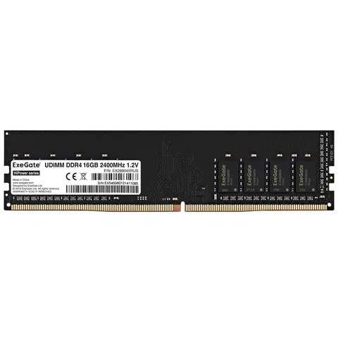 Оперативная память ExeGate, DDR4, 16GB (1x16 GB), 2400 MHz, CL17, DIMM, OEM