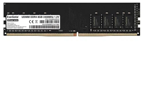 Оперативная память Exegate, DDR4, 8GB (1x8 GB), 2400 MHz, CL17, DIMM, OEM