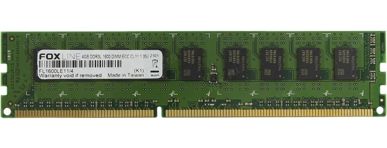 Оперативная память Foxline, DDR3L, 4GB (1x4 GB), 1600 MHz, CL11