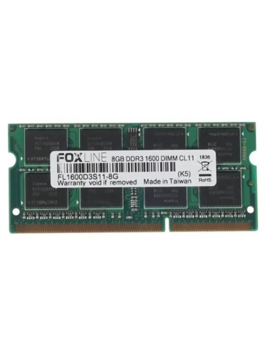 Оперативная память Foxline, DDR3L, 8GB (1x8 GB), 1600 MHz, CL11