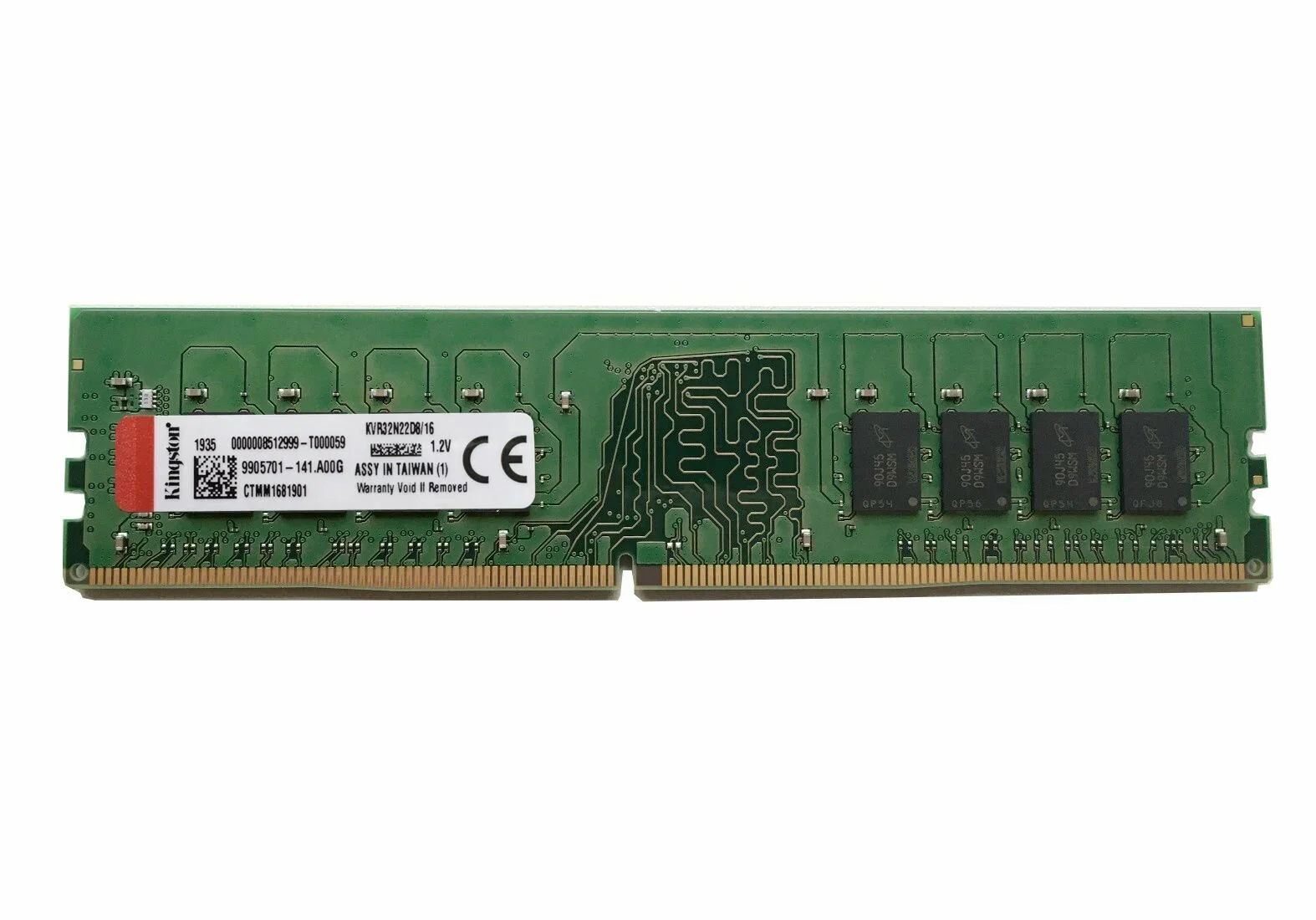 Оперативная память Kingston ValueRAM, DDR4, 16GB (1x16GB), 3200MHz, CL22, DIMM