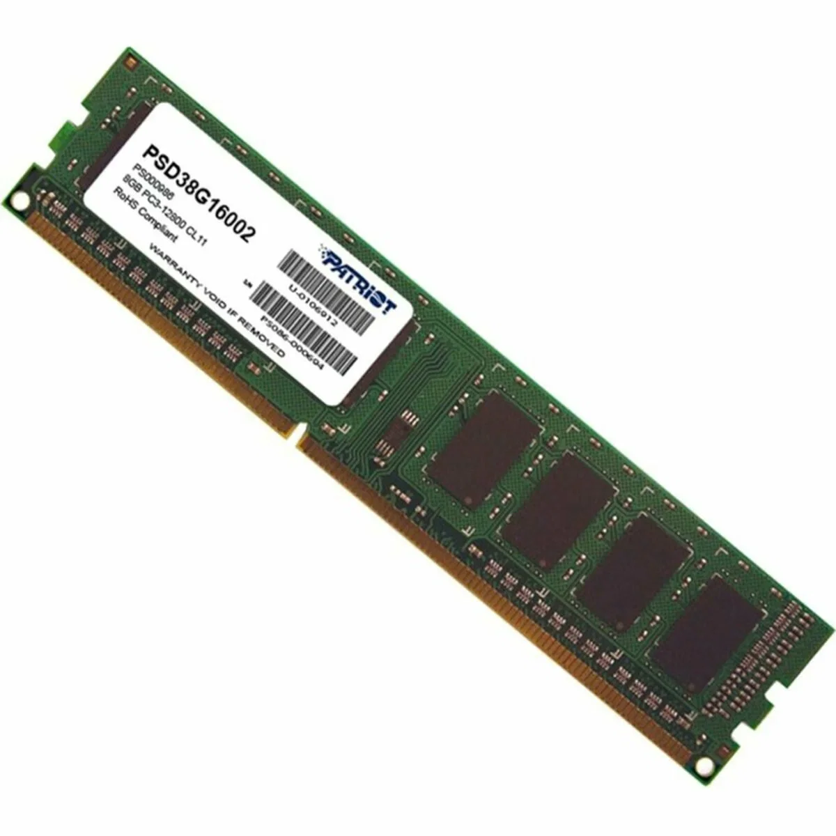 Оперативная память Patriot Signature, DDR3, 8GB (1x8 GB), 1600 MHz, CL11, DIMM