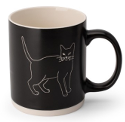 ATMOSPHERE Кружка фарфоровая Cat in Black, 340 мл