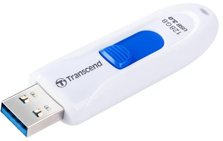 Флеш накопитель 128GB Transcend JetFlash 790, USB 3.1, Белый
