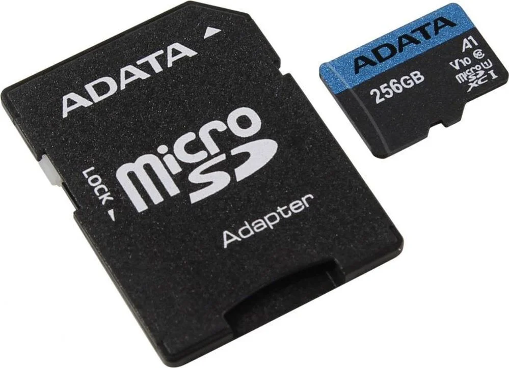 Флеш карта microSD 256GB A-DATA Premier Pro microSDXC Class 10 UHS-I U3 V30S A2 100/85 MB/s (SD адаптер)