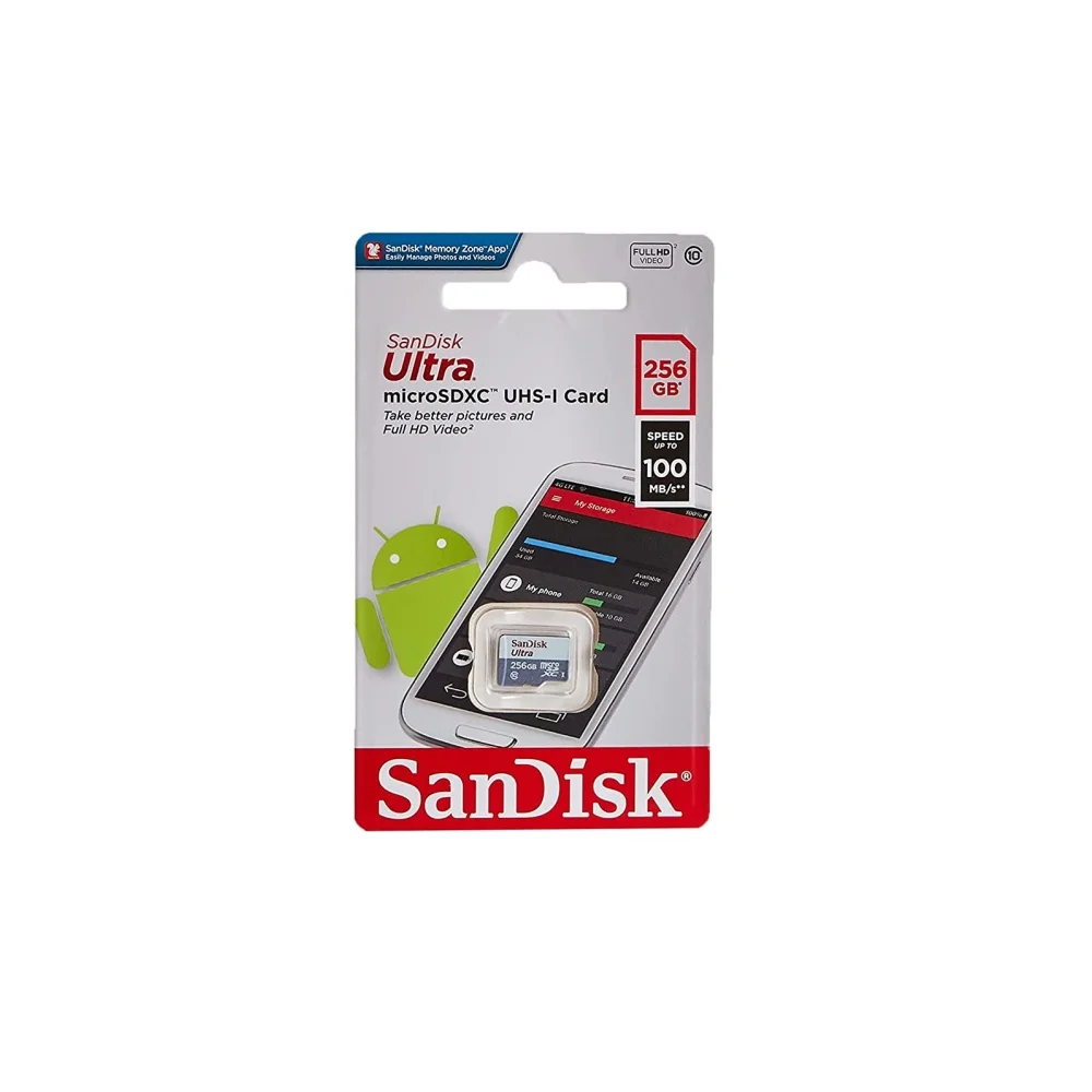 Флеш карта microSD 256GB SanDisk microSDXC Class 10 Ultra UHS-I A1 100MB/s