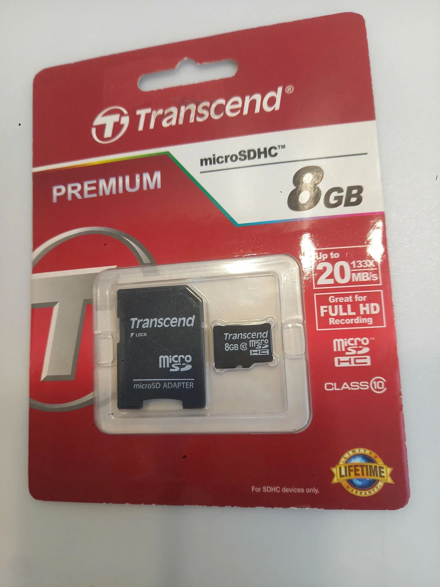 Флеш карта microSD 8GB Transcend microSDHC Class 10, (без адаптера), TLC