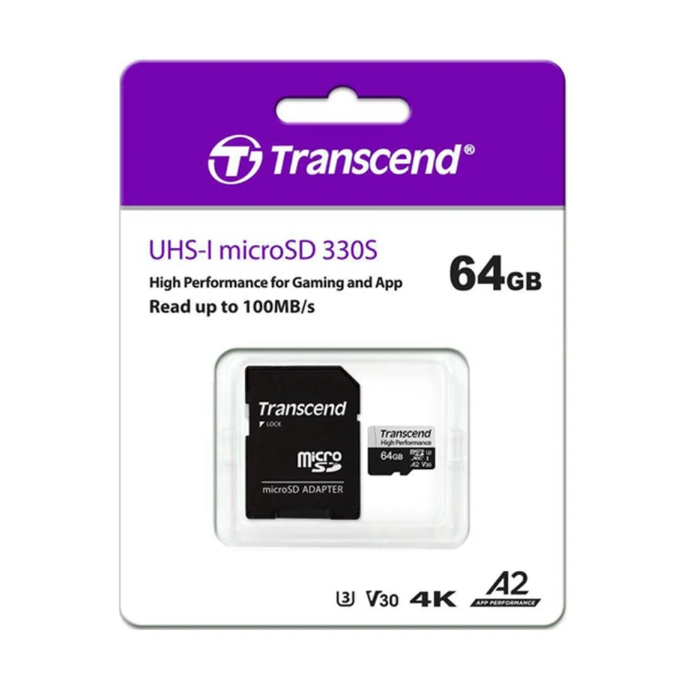Флеш карта SD 64GB Transcend SDХC UHS-I U3 V30