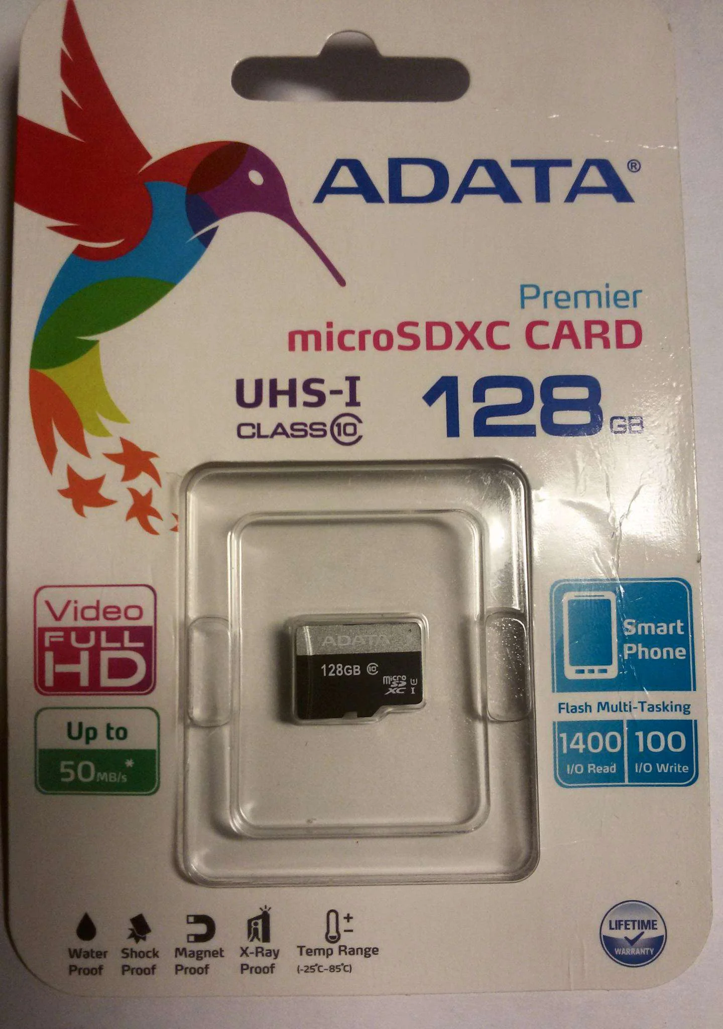 Флеш карта microSD 128GB A-DATA Premier Pro microSDXC Class 10 UHS-I U3 V30S A2 100/85 MB/s (SD адаптер)