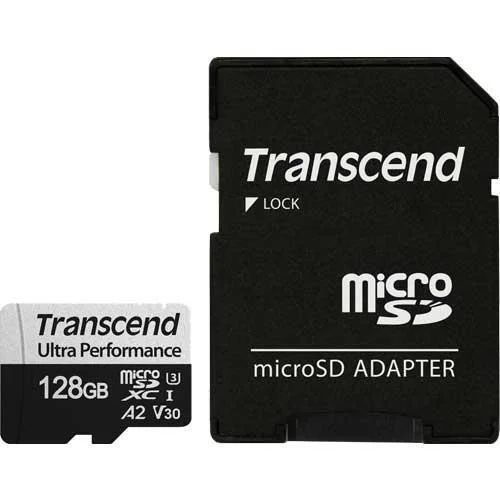 Флеш карта microSD 128GB Transcend Ultra Perfomrance microSDXC Class 10 UHS-I U3, V30, A2, (SD адаптер), TLC