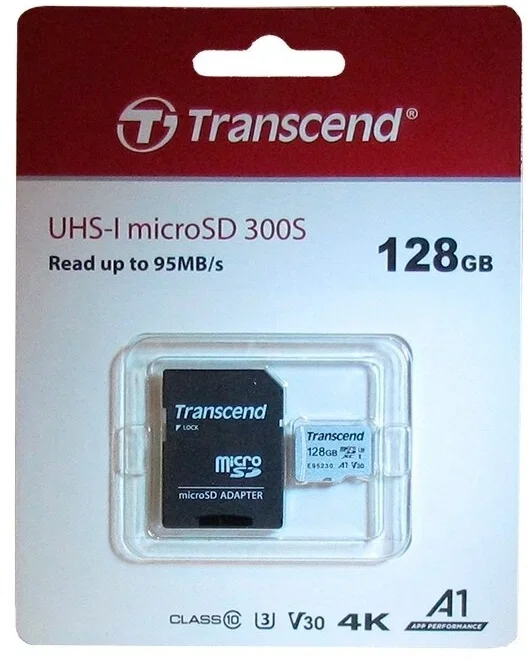 Флеш карта microSD 128GB Transcend Ultra Perfomrance microSDXC Class 10 UHS-I U3, V30, A2, (SD адаптер), TLC