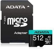 Флеш карта microSD 512GB A-DATA Premier Pro microSDXC Class 10 UHS-I U3 V30S A2 100/85 MB/s (SD адаптер)