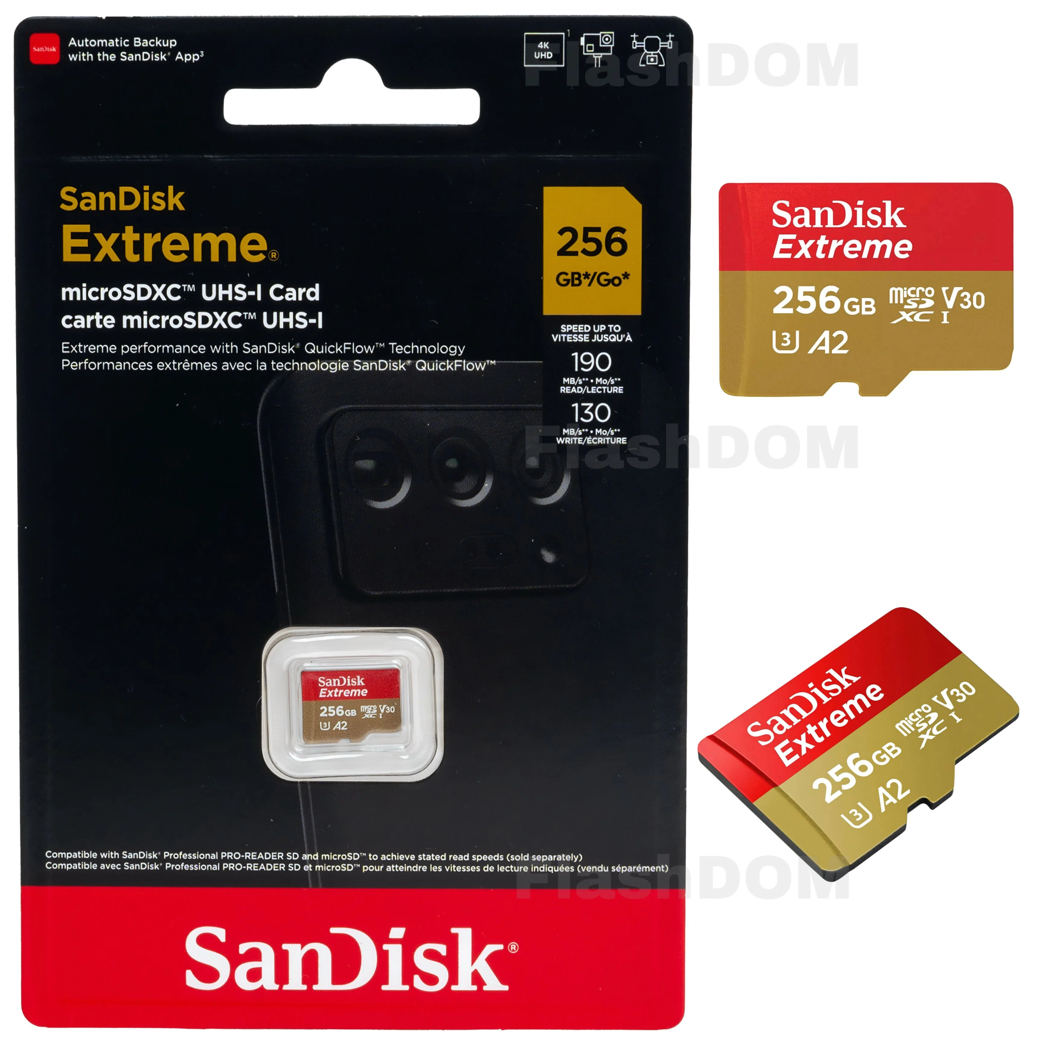 Флеш карта microSD 512GB SanDisk microSDXC UHS-I A2 V30 U3 Extreme 190MB/s