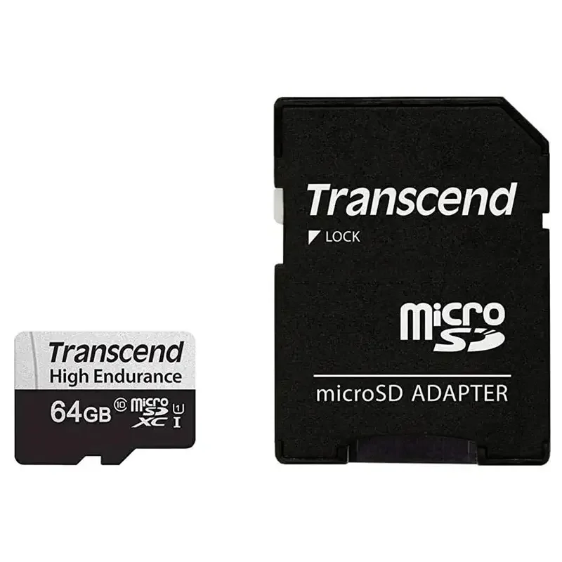 Флеш карта microSD 64GB Transcend microSDXC Class 10 UHS-I U1, (SD адаптер), TLC