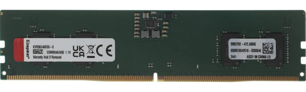 Оперативная память Kingston DDR5 8GB 5600MHz (KVR56U46BS6-8)