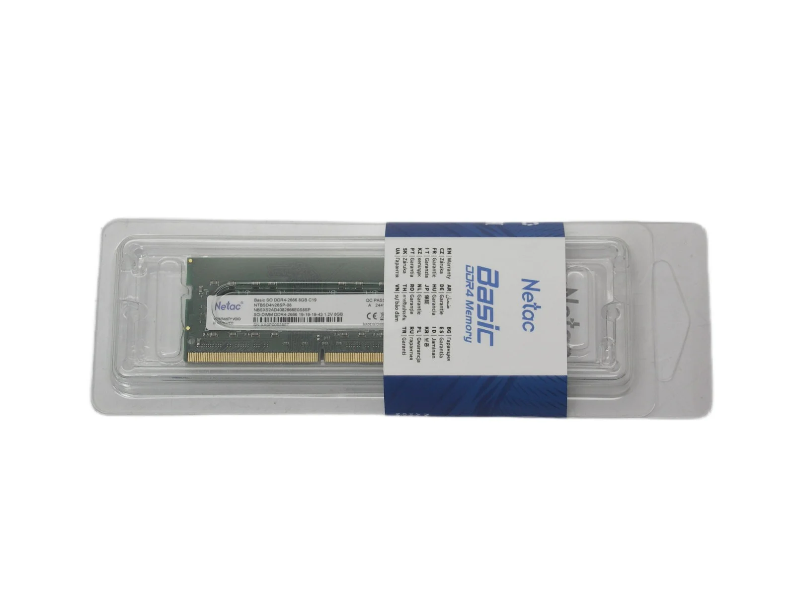 Оперативная память Netac DDR4 SO-DIMM 8GB 2666MHz (NTBSD4N26SP-08)