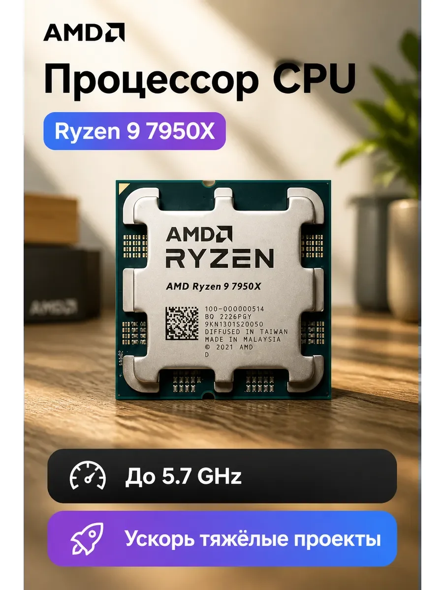 Процессор AMD Ryzen 9 7950X AM5 OEM (100-000000514)
