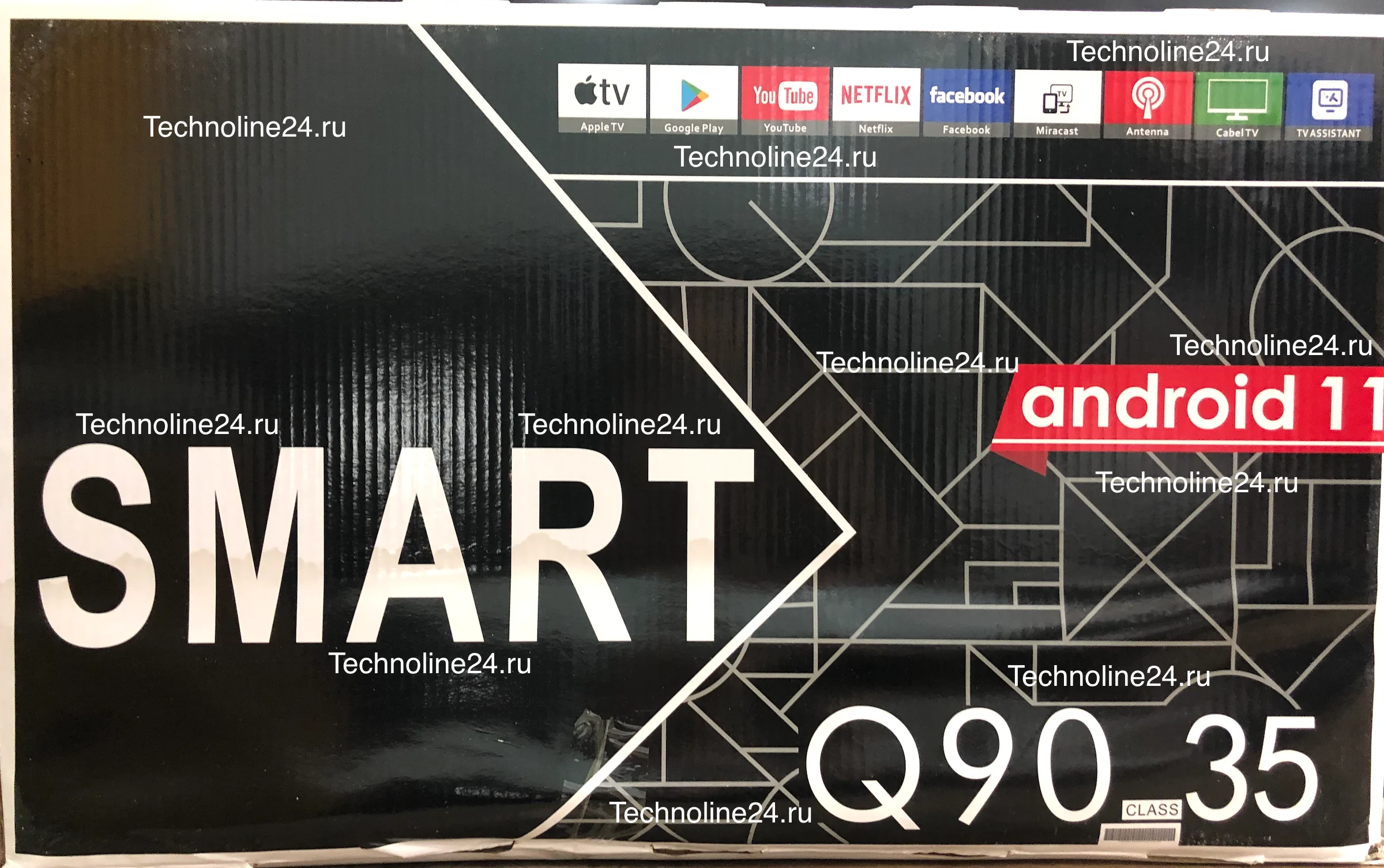 Телевизор LED 32" КТВ Q90 35 1920х1080 Full HD Smart, андроид 14, Блютуз, голосовое упр. пульта.