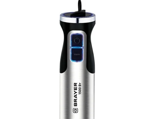 Блендер погружной BRAYER BR1270 1500Вт, венчик,измельчитель860 мл, соковыжималка, спираль. нарезка