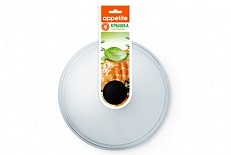 Крышка стекл литая пласт кнопка 26см РУКАВ TM Appetite