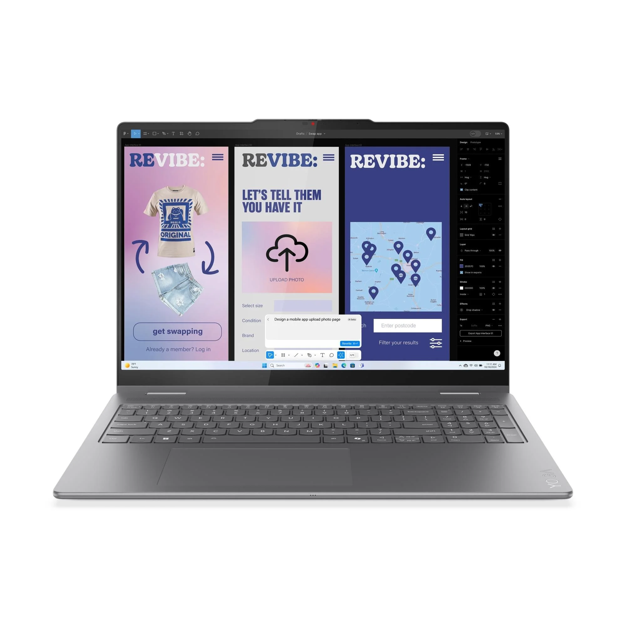 Ноутбук Lenovo Yoga 7 14ILL10 Core Ultra 7 256V 16Gb SSD512Gb Intel Arc 140V 14" OLED Touch WUXGA (1920x1200) без ОС grey WiFi BT Cam (83JQ007YRK)