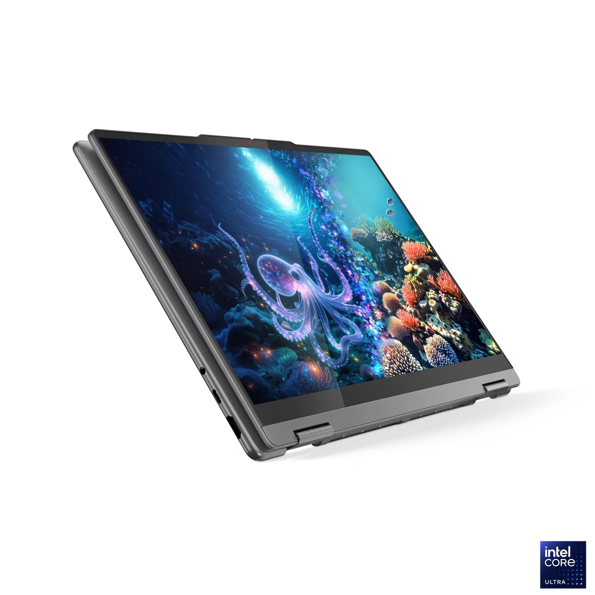 Ноутбук Lenovo Yoga 7 14ILL10 Core Ultra 7 256V 16Gb SSD512Gb Intel Arc 140V 14" OLED Touch WUXGA (1920x1200) без ОС grey WiFi BT Cam (83JQ007YRK)