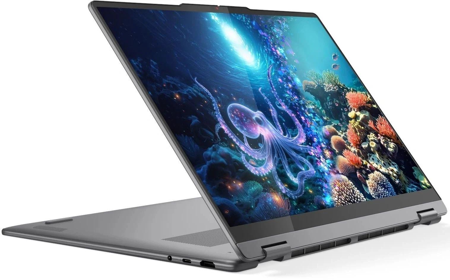 Ноутбук Lenovo Yoga 7 16ILL10 Core Ultra 7 256V 16Gb SSD1Tb Intel Arc 140V 16" OLED Touch 2.8K (2880x1800) без ОС grey WiFi BT Cam (83JT0028RK)