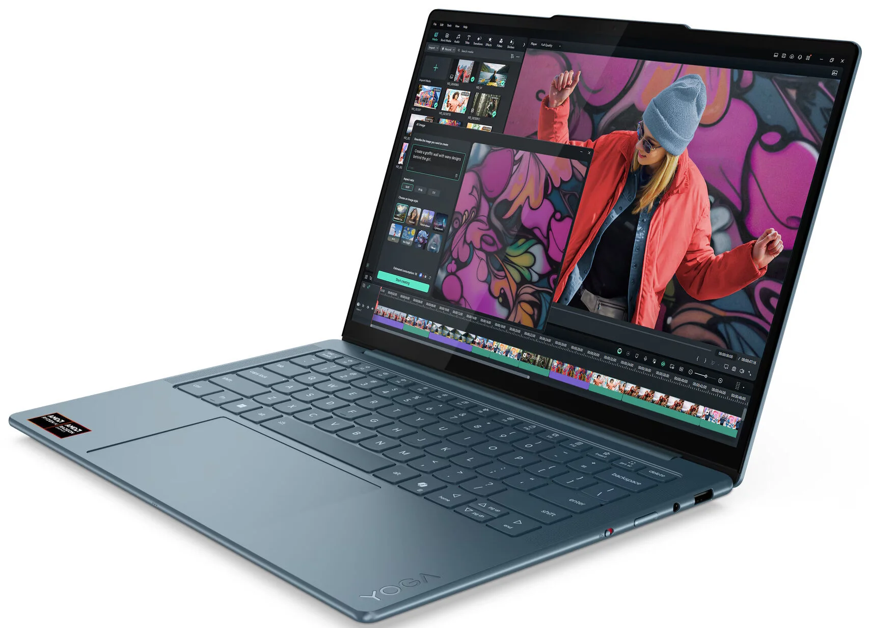 Ноутбук Lenovo Yoga Slim 7 14AKP10 14"(2880x1800 OLED)/AMD Ryzen AI 7 350(2Ghz)/32768Mb/1024PCISSDGb/noDVD/Int:AMD Radeon 860M/Cam/BT/WiFi/70WHr/war 1