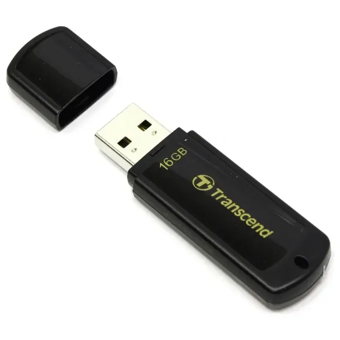 Флеш накопитель 16GB Transcend JetFlash 350, USB 2.0, Черный