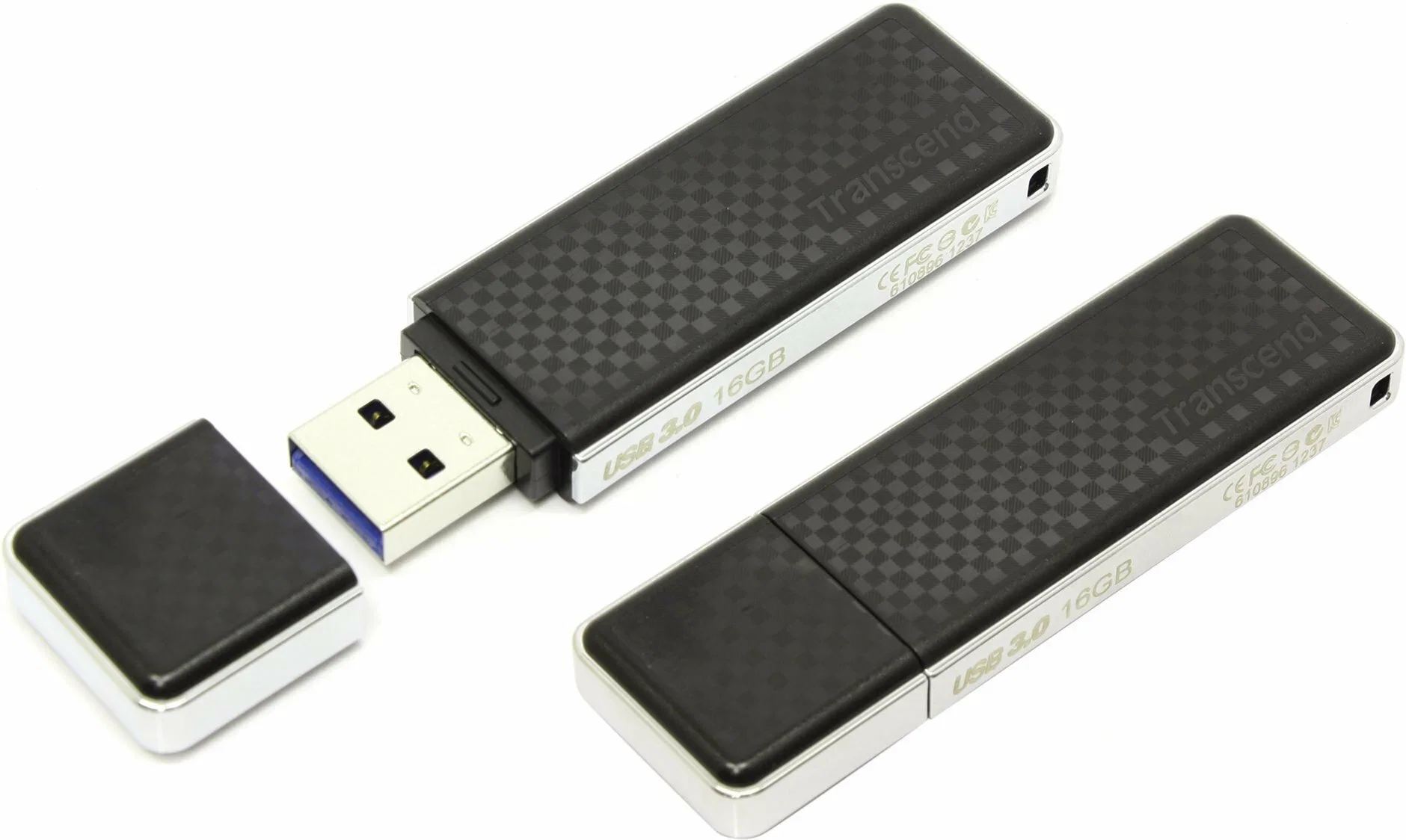 Флеш накопитель 16GB Transcend JetFlash 780, USB 3.1, Черный/Хром