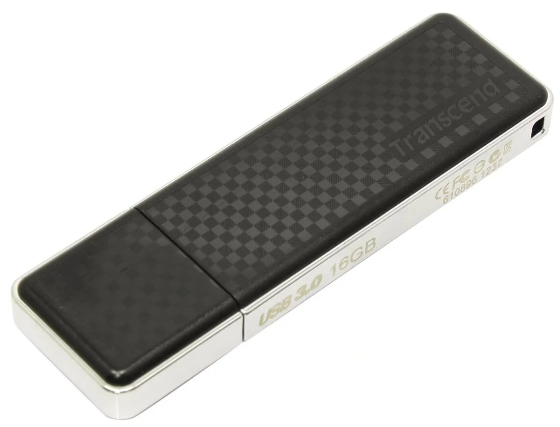 Флеш накопитель 16GB Transcend JetFlash 780, USB 3.1, Черный/Хром
