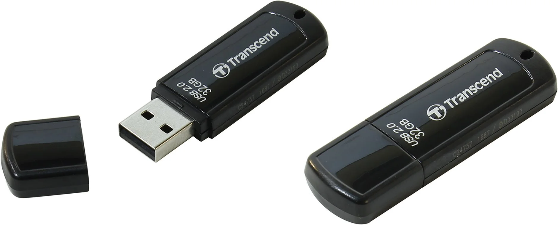 Флеш накопитель 32GB Transcend JetFlash 350, USB 2.0, Черный