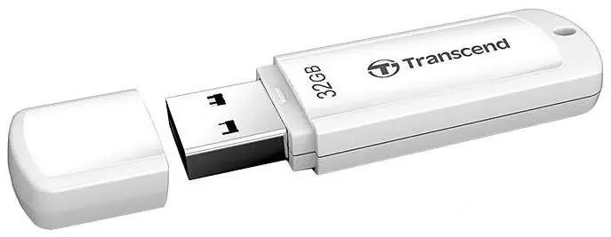 Флеш накопитель 32GB Transcend JetFlash 370, USB 2.0, Белый