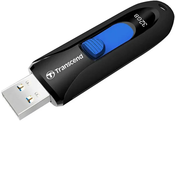 Флеш накопитель 32GB Transcend JetFlash 790, USB 3.1, Черный/Синий