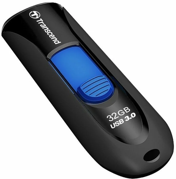 Флеш накопитель 32GB Transcend JetFlash 790, USB 3.1, Черный/Синий