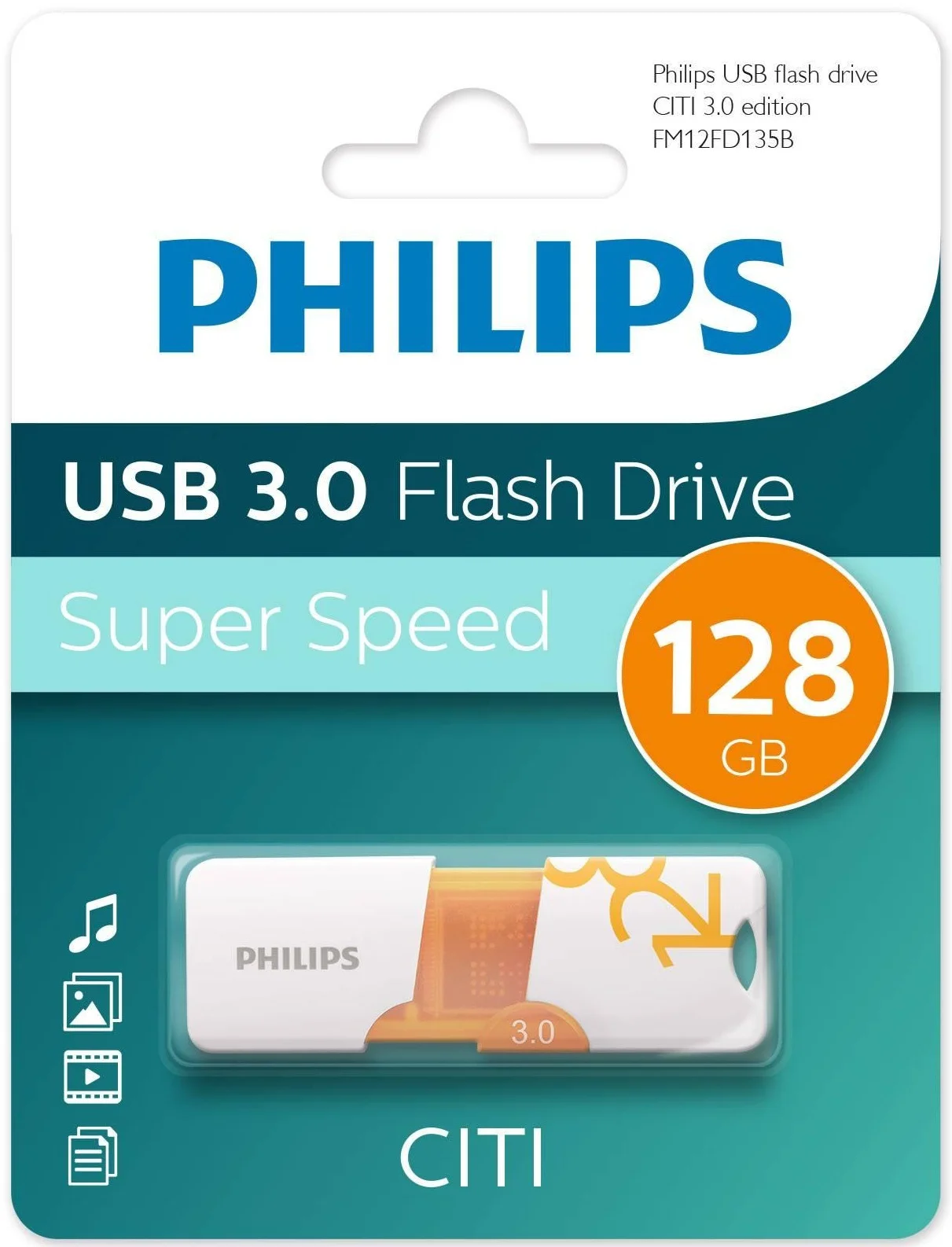 Флеш накопитель 64GB PHILIPS CITI3.0 64GB, USB 3.0