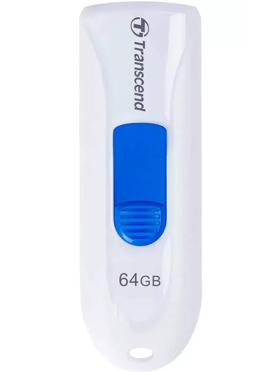 Флеш накопитель 64GB Transcend JetFlash 790, USB 3.1, Белый/Синий