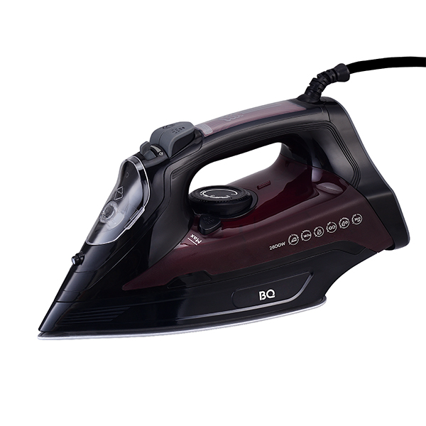 Утюг BQ SI1003 Черный-Винный Красный 2600Вт, удар 160г, подошва керамика