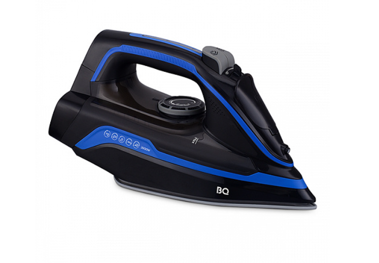 Утюг BQ SIC1002 Черный-Синий 2800Вт, удар 140 г/мин подошва керамика 380 мл.