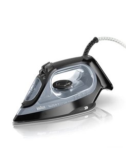 Утюг Braun SI3055 BK 2400Вт, удар 180г/мин, резервуар 270 мл, подошва керамика