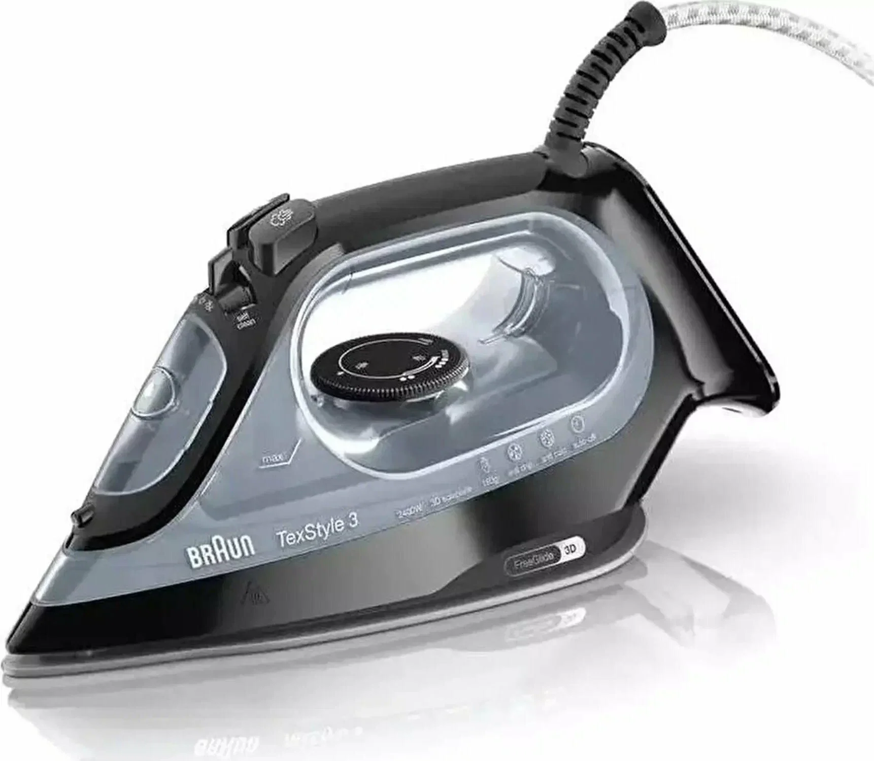 Утюг Braun SI3055 BK 2400Вт, удар 180г/мин, резервуар 270 мл, подошва керамика